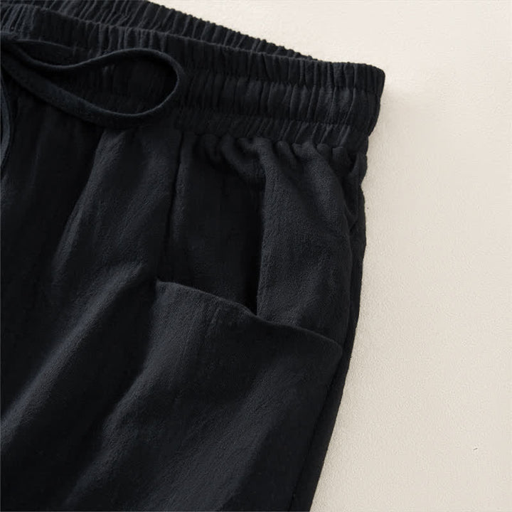 Buddha Stones Summer Casual Minimalist Drawstring Solid Women's Shorts With Pocket - image 10