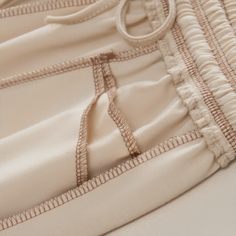 Buddha Stones Summer Casual Minimalist Drawstring Patch Pocket Solid Ankle Pants Women's Straight Leg Pants With Pocket - image 5