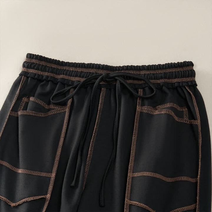 Buddha Stones Summer Casual Minimalist Drawstring Patch Pocket Solid Ankle Pants Women's Straight Leg Pants With Pocket - image 11
