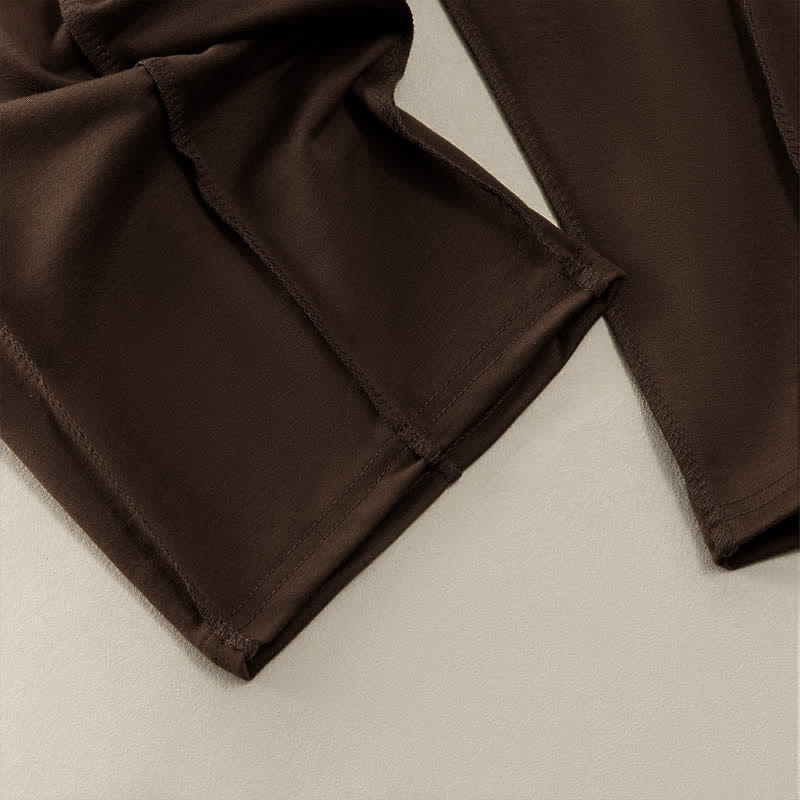 Buddha Stones Summer Casual Minimalist Drawstring Patch Pocket Solid Ankle Pants Women's Straight Leg Pants With Pocket - image 25
