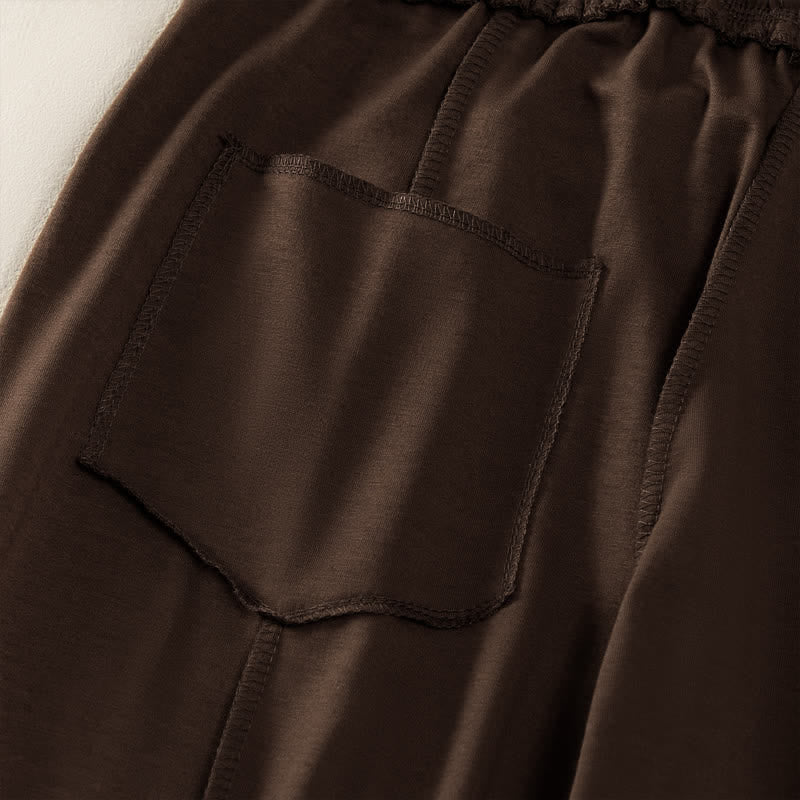 Buddha Stones Summer Casual Minimalist Drawstring Patch Pocket Solid Ankle Pants Women's Straight Leg Pants With Pocket - image 23