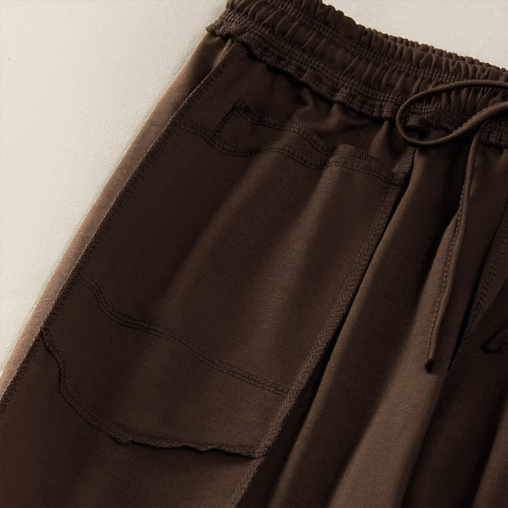 Buddha Stones Summer Casual Minimalist Drawstring Patch Pocket Solid Ankle Pants Women's Straight Leg Pants With Pocket - image 22