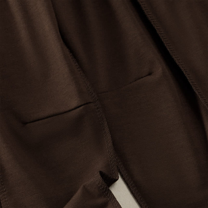 Buddha Stones Summer Casual Minimalist Drawstring Patch Pocket Solid Ankle Pants Women's Straight Leg Pants With Pocket - image 24