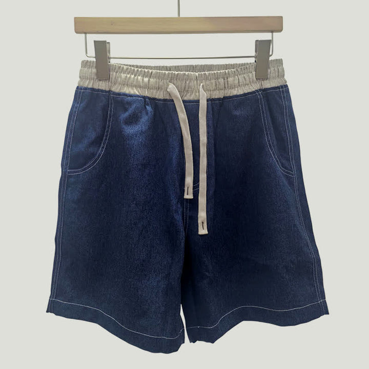 Buddha Stones Summer Casual Athletic Drawstring Solid Men's Cropped Pants With Pocket - image 3