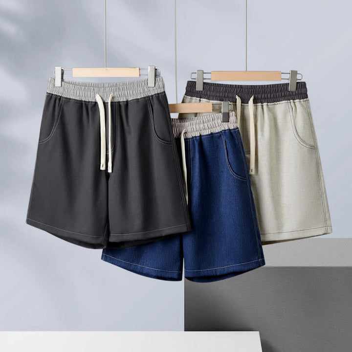 Buddha Stones Summer Casual Athletic Drawstring Solid Men's Cropped Pants With Pocket - image 10
