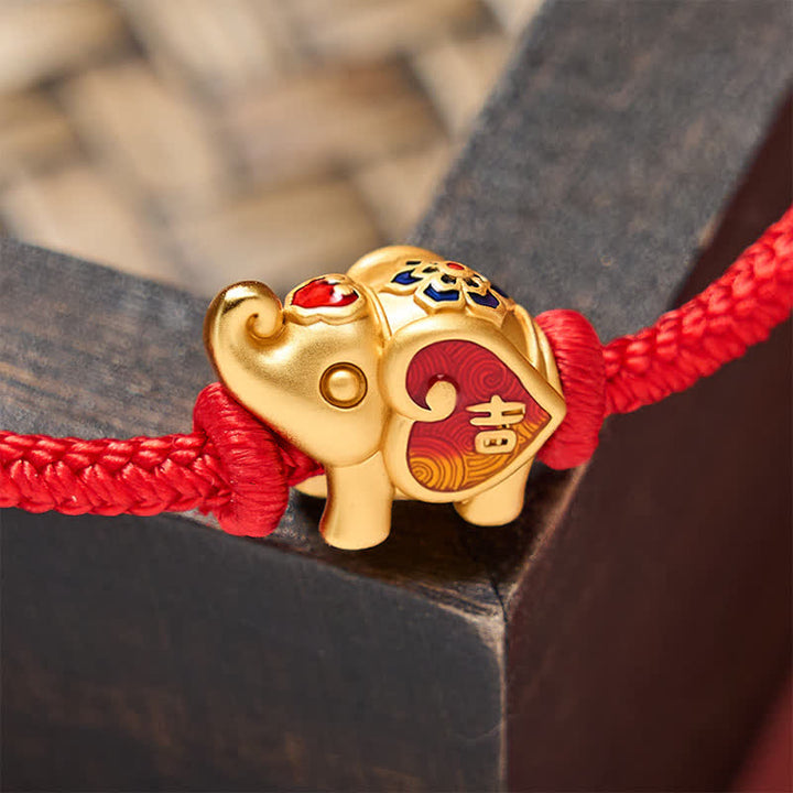 Buddha Stones Handmade Red String Elephant Love Heart Protection Braided Adjustable Bracelet - image 12