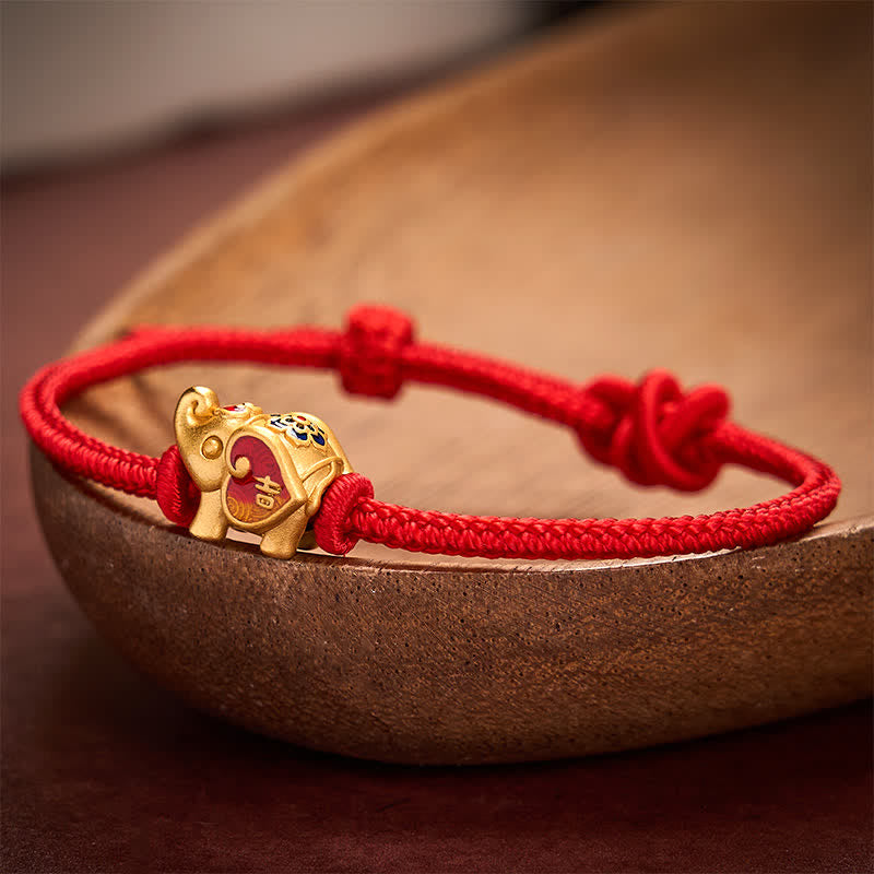 Buddha Stones Handmade Red String Elephant Love Heart Protection Braided Adjustable Bracelet - image 10