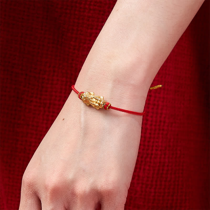 Buddha Stones Hand Woven Red String PiXiu Luck Bracelet - image 5