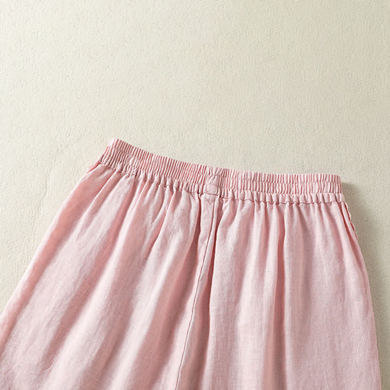 Buddha Stones Summer Casual Boho Solid Decorative Side Lace Women's Shorts With Pockets - image 16