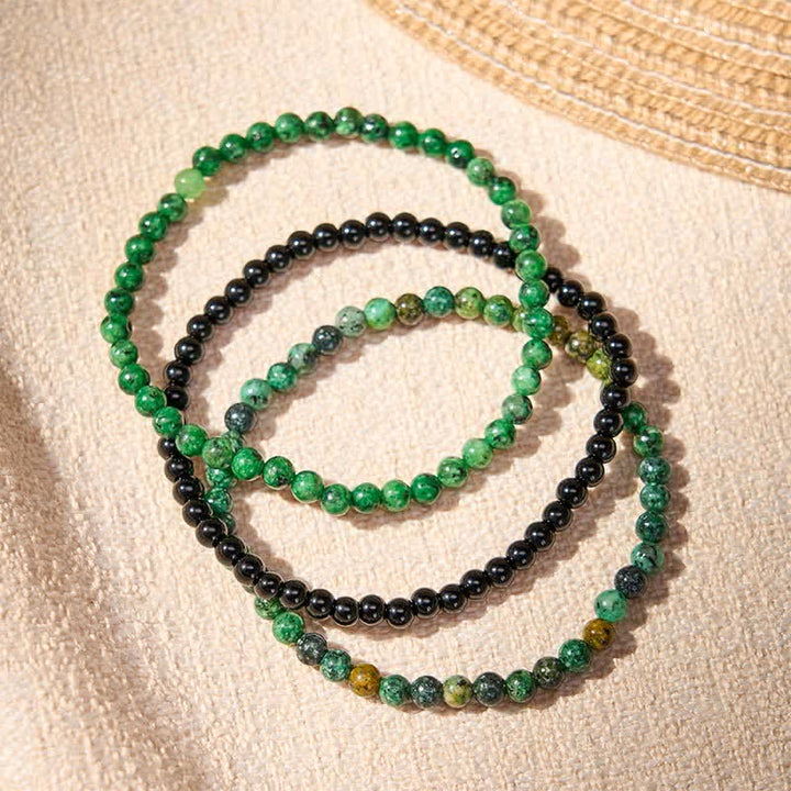 Buddha Stones 3pcs "Strengthen Your Spirit" Turquoise Bracelet Includes Gift Message Card - image 2