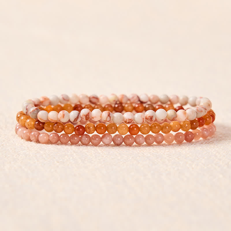 Buddha Stones 3pcs "Build Quiet Confidence" Yellow Aventurine Optimism Bracelet Includes Gift Message Card - image 1