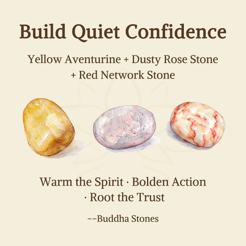 Buddha Stones 3pcs "Build Quiet Confidence" Yellow Aventurine Optimism Bracelet Includes Gift Message Card - image 5
