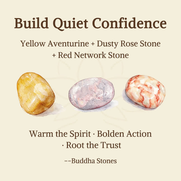 Buddha Stones 3pcs "Build Quiet Confidence" Yellow Aventurine Optimism Bracelet Includes Gift Message Card - image 5