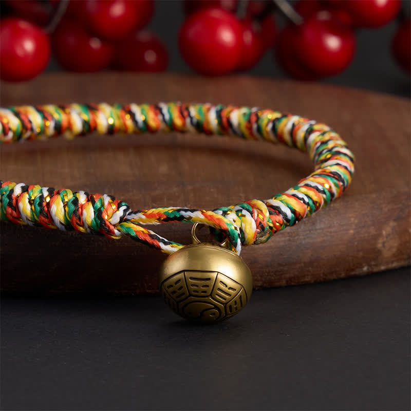 Buddha Stones Hand-woven Colorful String Lotus Balance Braided Bracelet - image 1
