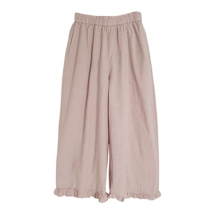 Buddha Stones Summer Casual Minimalist Solid Cropped Pants Women's Wide Leg Pants With Pocket - image 13