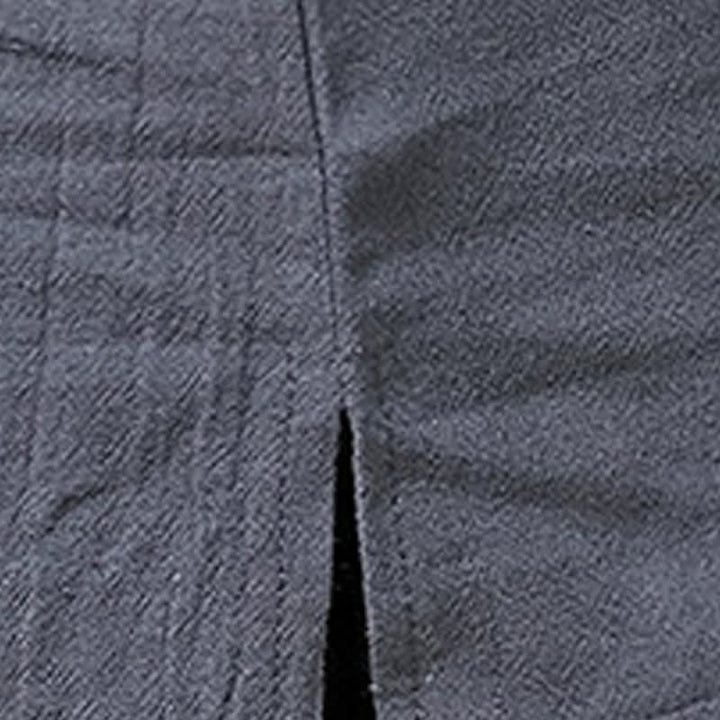 Buddha Stones Summer Tang Style Frog Button Embroidery Gourd Solid Men's Short Sleeve Shirts - image 22