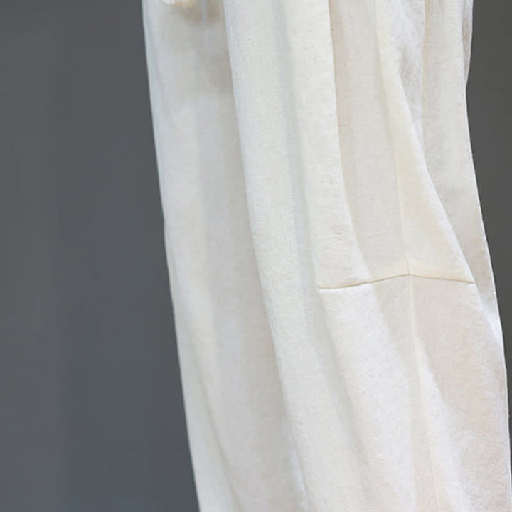 Buddha Stones Summer Casual Minimalist Drawstring Solid Ankle Pants Men's Straight Leg Pants With Pocket - image 19