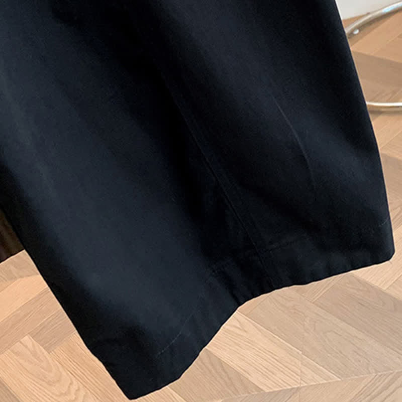 Buddha Stones Spring Casual Minimalist Drawstring Solid Long Pants Women's Harem Pants With Pockets - image 20