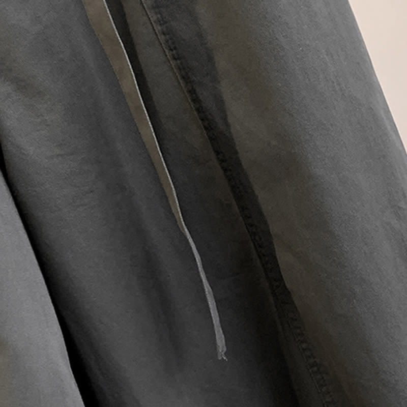 Buddha Stones Spring Casual Minimalist Drawstring Solid Long Pants Women's Harem Pants With Pockets - image 25