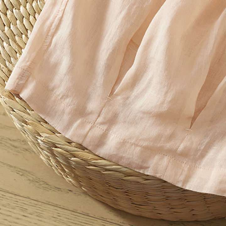 Buddha Stones Summer Casual Boho Drawstring Solid Capri Pants Women's Wide Leg Pants With Pockets - image 38