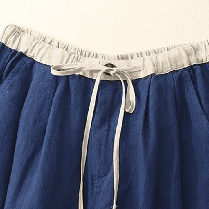 Buddha Stones Summer Casual Minimalist Drawstring Solid Ankle Pants Women's Straight Leg Pants With Pockets - image 1