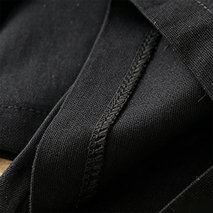 Buddha Stones Summer Casual Minimalist Solid Ankle Pants One Frog Button Women's Straight Leg Pants With Pockets - image 9