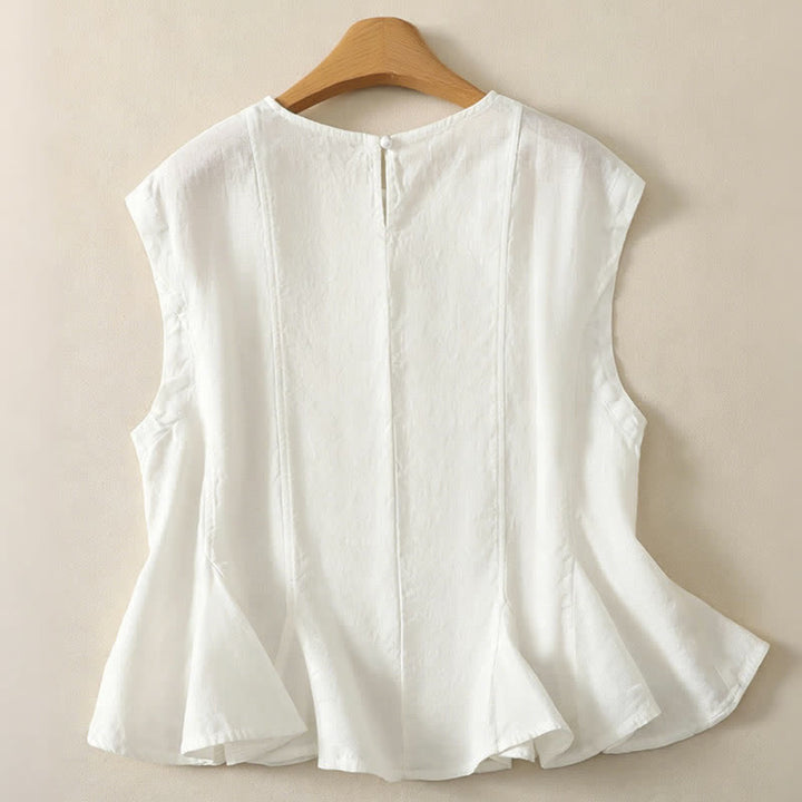 Buddha Stones Summer Casual Elegant Solid Tank Top Women's Sleeveless T-Shirts - image 13