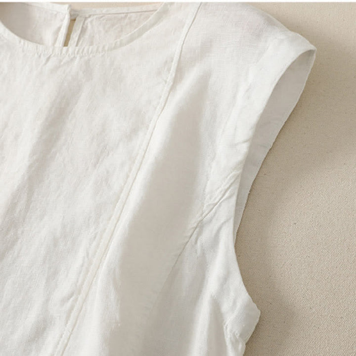 Buddha Stones Summer Casual Elegant Solid Tank Top Women's Sleeveless T-Shirts - image 17