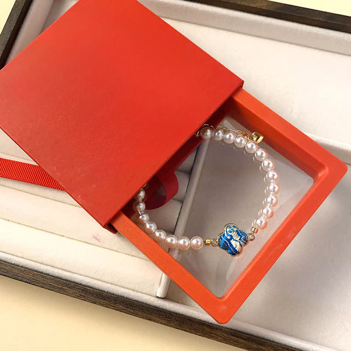 Buddha Stones Pearl Song Brocade Clover Purity New Chinese Bracelet - image 10