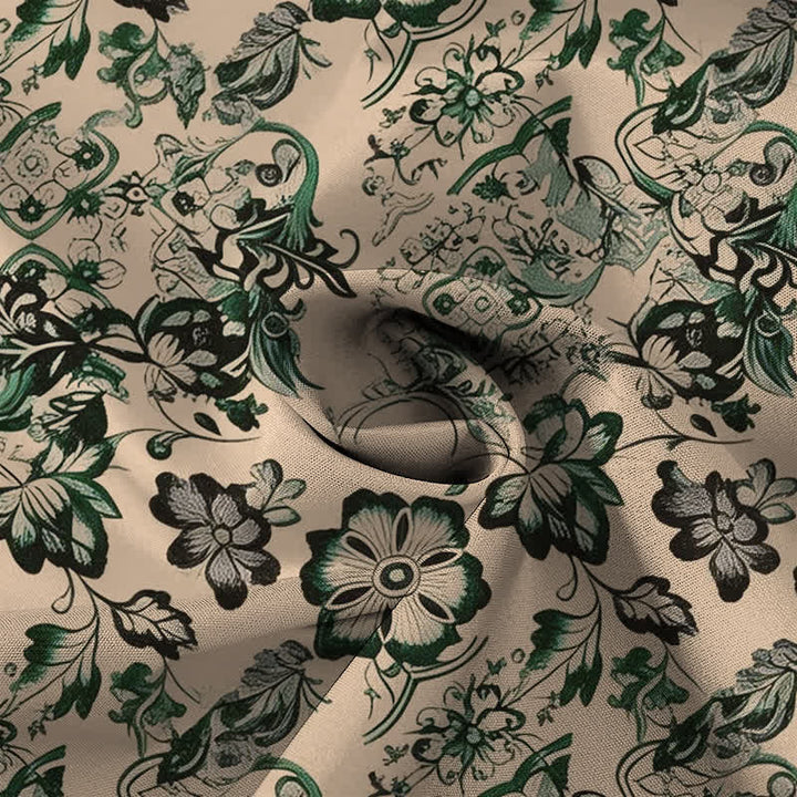 Buddha Stones Tropical Floral Leaf Pattern Buttons Wrinkle-resistant Men's Short Sleeve Shirt - image 2