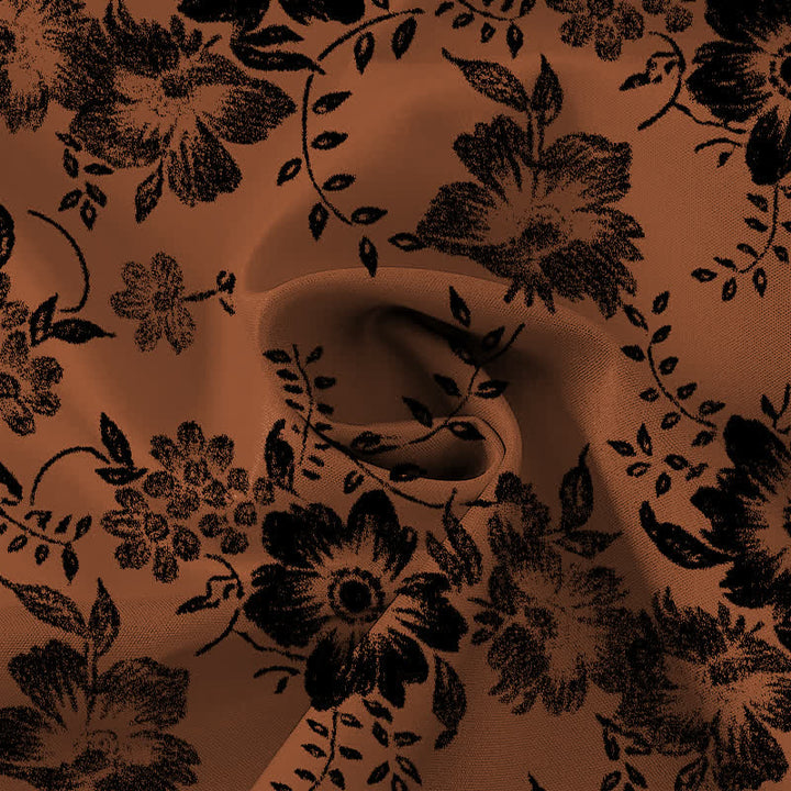 Buddha Stones Black Floral Pattern Buttons Wrinkle-resistant Men's Short Sleeve Shirt - image 4