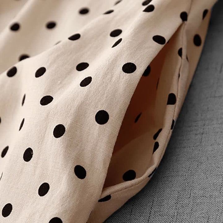 Buddha Stones Summer Vintage Polka Dot Women's Summer Sleeveless Dress - image 6