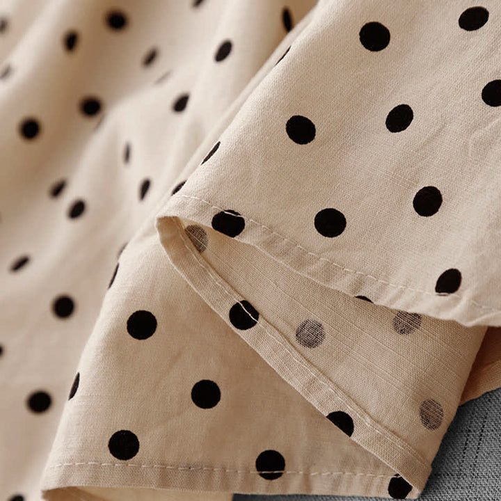 Buddha Stones Summer Vintage Polka Dot Women's Summer Sleeveless Dress - image 8