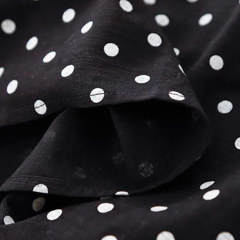 Buddha Stones Summer Vintage Polka Dot Women's Summer Sleeveless Dress - image 14