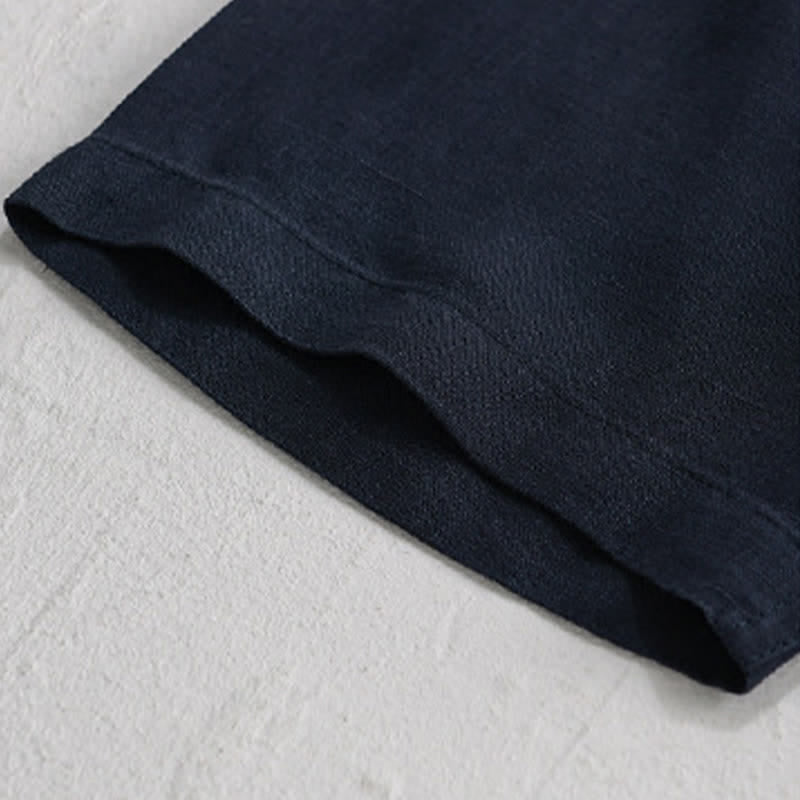 Buddha Stones Summer Casual Minimalist Solid Men's Short Sleeve Shirts - image 7