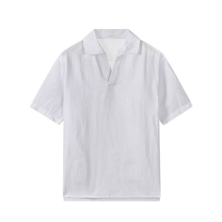 Buddha Stones Summer Casual Minimalist Solid Men's Short Sleeve Shirts - image 10