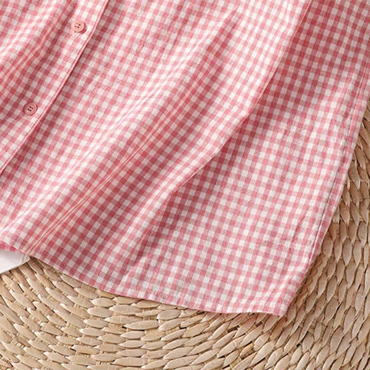 Buddha Stones Summer Casual Vintage Button-Up Plaid Women's Sleeveless Shirts Tank Top - image 5