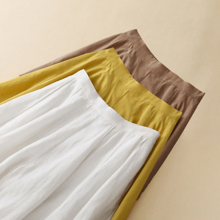 Buddha Stones Summer Casual Minimalist Solid Cropped Pants Women's Harem Pants With Pocket - image 24
