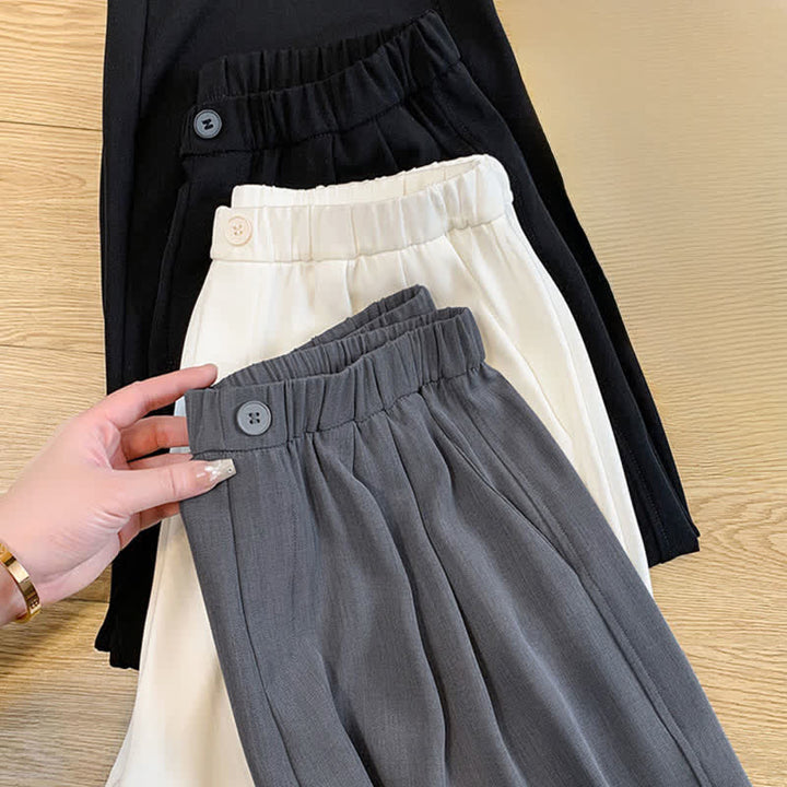 Buddha Stones Summer Casual Minimalist Solid Cropped Pants Women's Harem Pants With Pocket - image 22