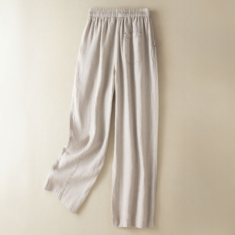 Buddha Stones Summer Casual Minimalist Drawstring Solid Ankle Pants Women's Harem Pants With Pocket - image 1