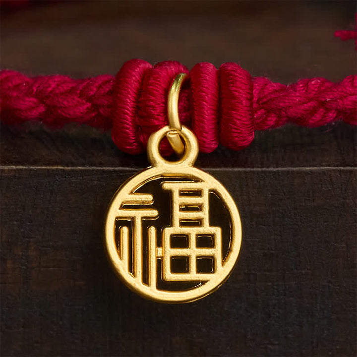 Buddha Stones Copper Lotus Red String New beginning Bracelet - image 9