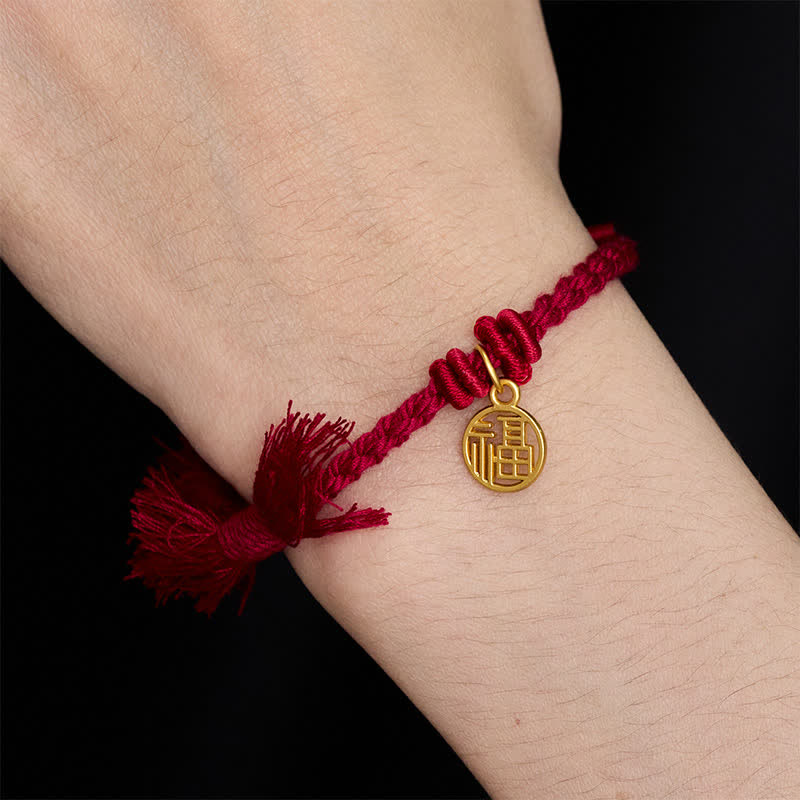 Buddha Stones Copper Lotus Red String New beginning Bracelet - image 8