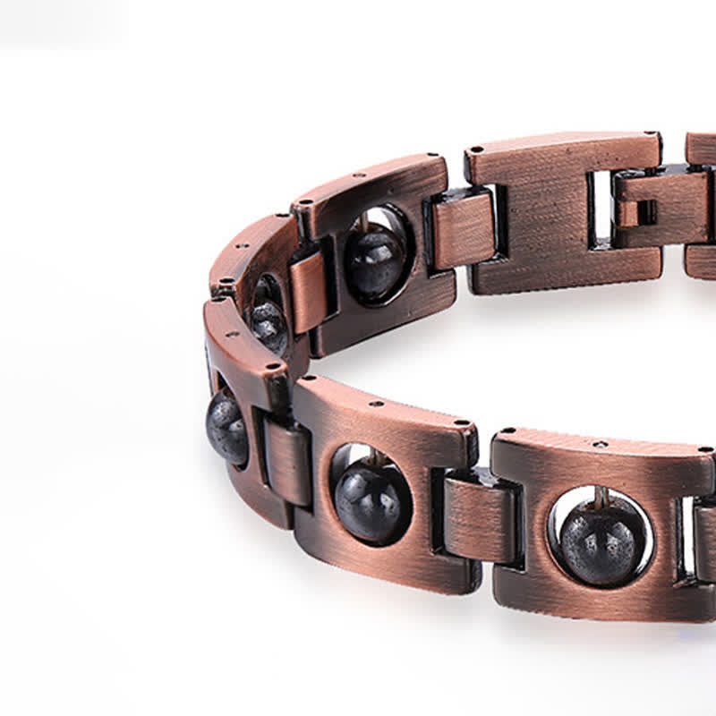 Buddha Stones Copper Plated Magnetic Grounding Vintage Bracelet - image 2