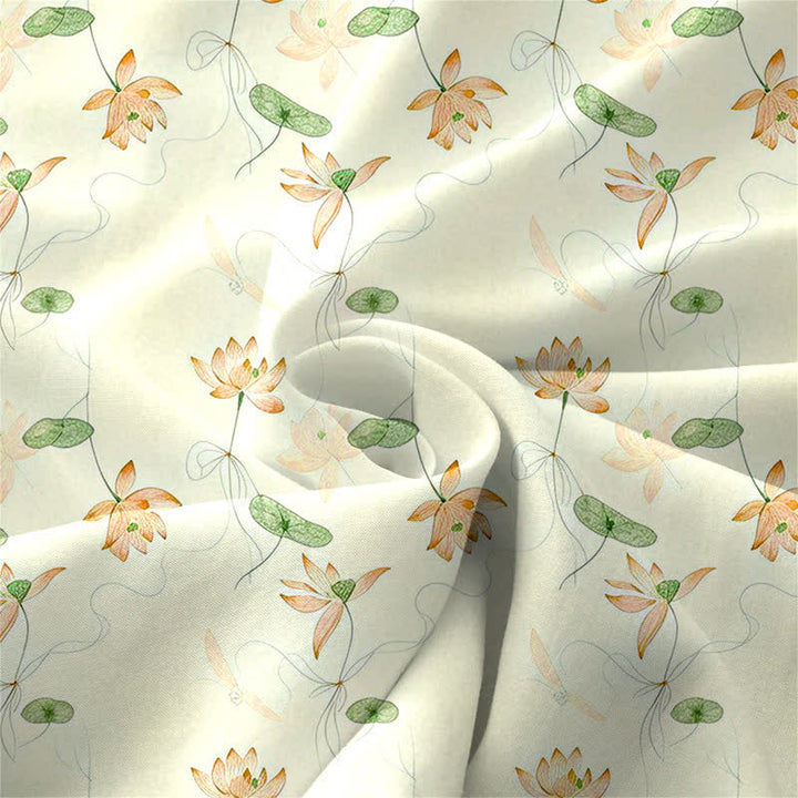 Buddha Stones Summer Casual Lotus Leaves Pattern Women's Summer Sleeveless Midi Dress With Pockets - image 11