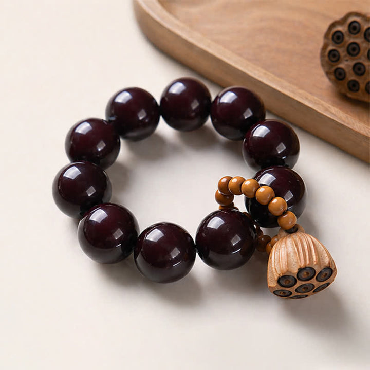 Buddha Stones White Bodhi Seed Lotus Pod Grounding Hand-Polished Tactile Meditation Beads Decorations - image 18