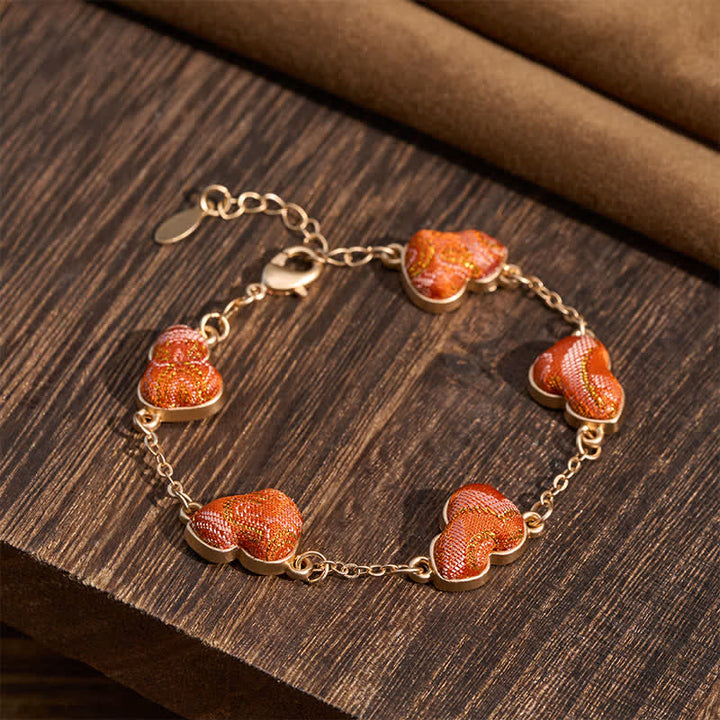 Buddha Stones Song Brocade Gourd Water Ripples Good Fortune Chinese Vintage Bracelet - image 2