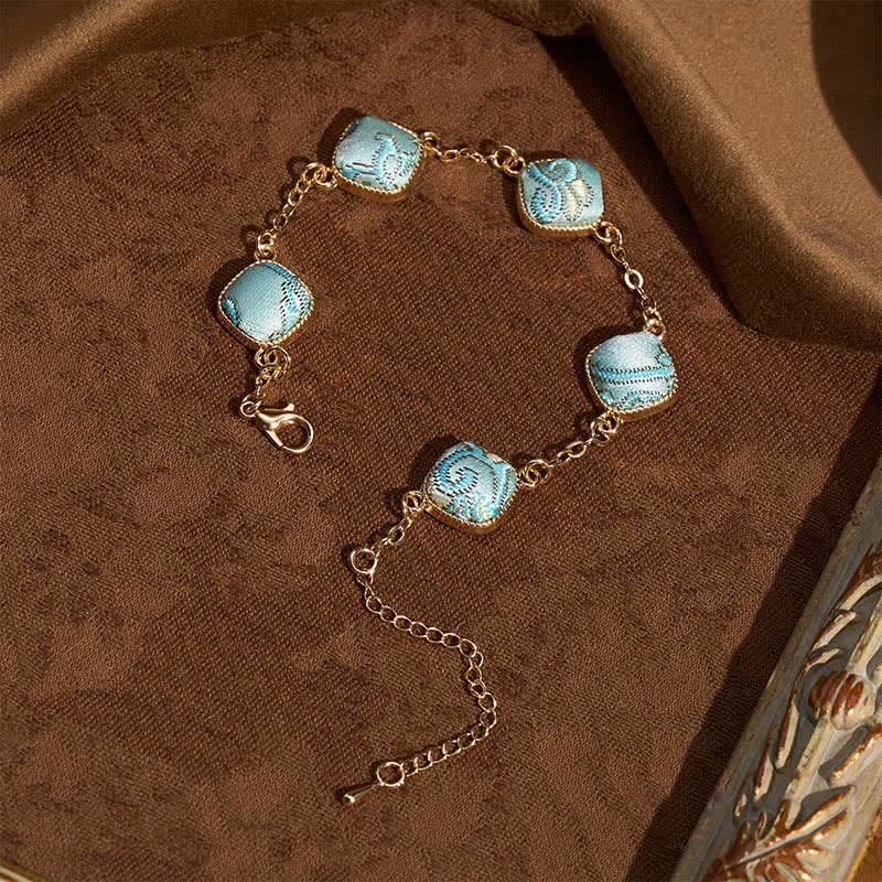 Buddha Stones Copper Song Brocade Square Vintage Elegance Bracelet - image 1