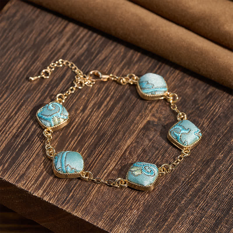 Buddha Stones Copper Song Brocade Square Vintage Elegance Bracelet - image 2