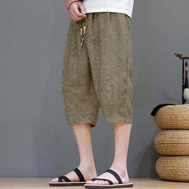 Buddha Stones Summer Casual Boho Drawstring Abstract Men's Shorts With Pocket - image 6