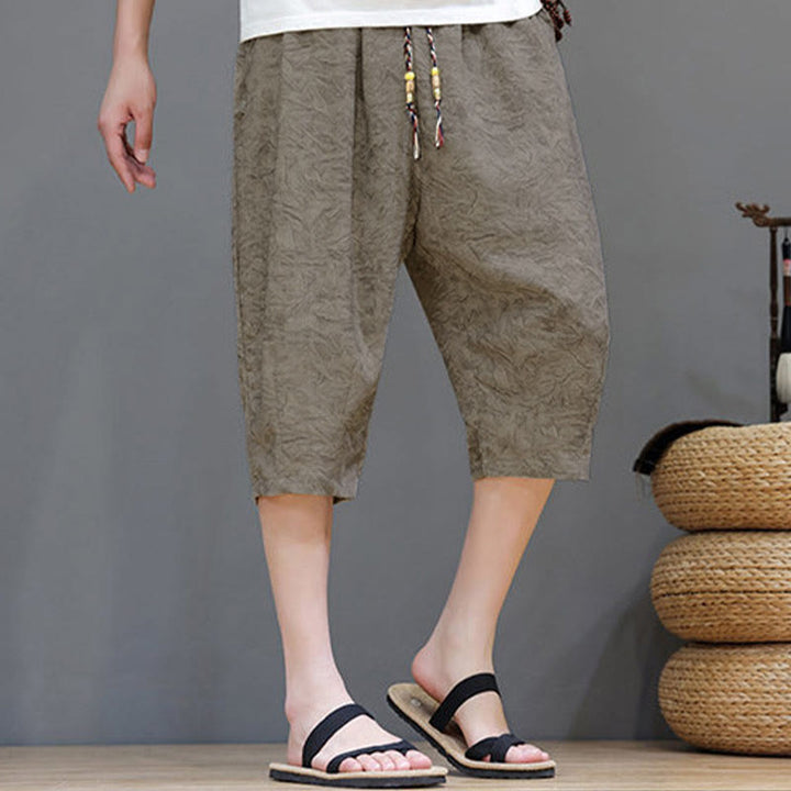 Buddha Stones Summer Casual Boho Drawstring Abstract Men's Shorts With Pocket - image 5